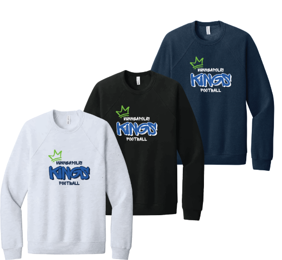 Picture of MPLS Kings BELLA+CANVAS® Unisex Sponge Fleece Raglan Sweatshirt