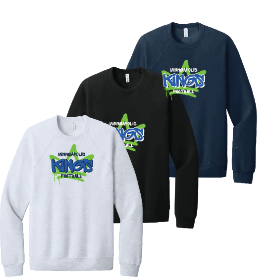 Picture of MPLS Kings BELLA+CANVAS® Unisex Sponge Fleece Raglan Sweatshirt logo 1